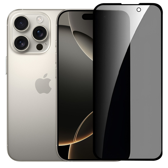 2x Privatization Tempered Glass for iPhone 17 Pro/17/16 Pro, ERBORD 9H Easy App Anti-Peep