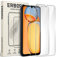 2x Tempered Glass for Xiaomi Redmi 13C / Poco C65, ERBORD 9H Hard Glass for phone screen