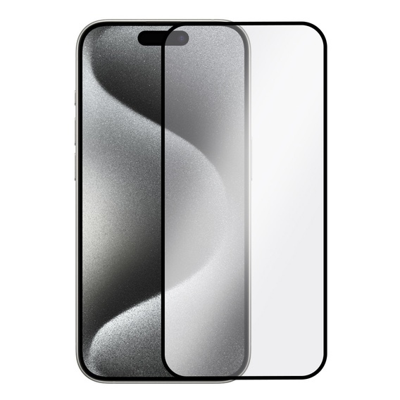 2x Tempered Glass for iPhone 15 Pro, ERBORD 3D full display