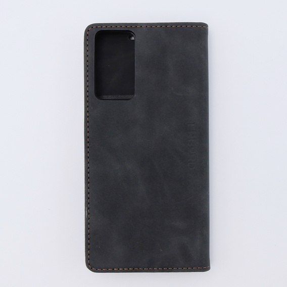 Case for Xiaomi Redmi Note 12S, ERBORD Vintage, wallet with flap, black