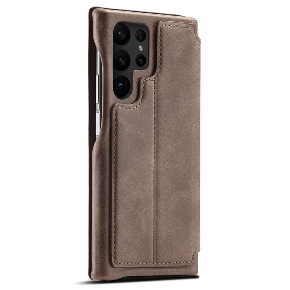 Flip case for Samsung Galaxy S23 Ultra, ERBORD Retro, brown