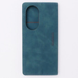 Case for Oppo Reno 10 / 10 Pro, ERBORD Vintage, wallet with flap, blue