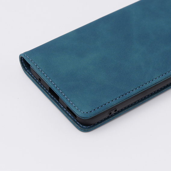 Case for Motorola Moto E13 4G, ERBORD Vintage, wallet with flap, blue