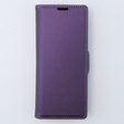 Case for Samsung Galaxy Z Fold 5 5G, ERBORD Glossy Litchi, wallet with flap, purple