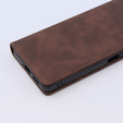 Case for Xiaomi Redmi Note 12 5G / Poco X5 5G, ERBORD Vintage, wallet with flap, coffee