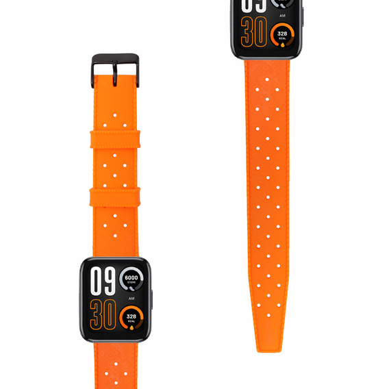 Pasek Silikonowy ERBORD Uniwersalny 22mm, Tropic, pomarańczowy / czarna klamra