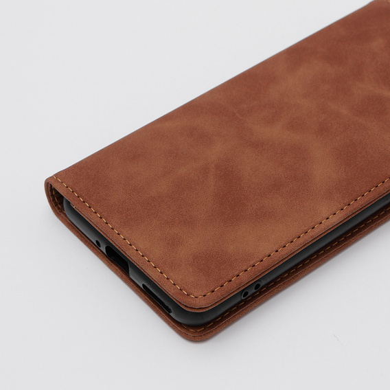 Etui do OnePlus 11 5G, ERBORD Vintage portfel z klapką, brązowe