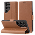 Leather case for Samsung Galaxy S24 Ultra, ERBORD LeatherWallet, brown