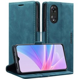 Case for Oppo A78 5G, ERBORD Vintage, wallet with flap, blue