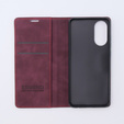 Case for Oppo A78 4G, ERBORD Vintage, wallet with flap, red