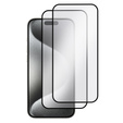 2x Tempered Glass for iPhone 15 Pro, ERBORD 3D full display