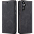 Case for Samsung Galaxy A16, ERBORD Vintage, wallet with flap, black