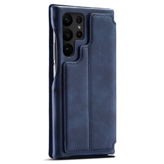 Etui z klapką do Samsung Galaxy S23 Ultra, ERBORD Retro, niebieskie