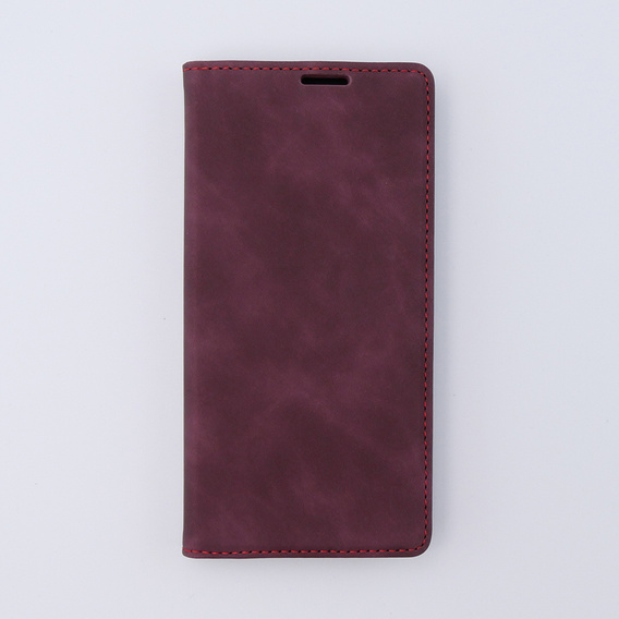 Case for Oppo A78 4G, ERBORD Vintage, wallet with flap, red