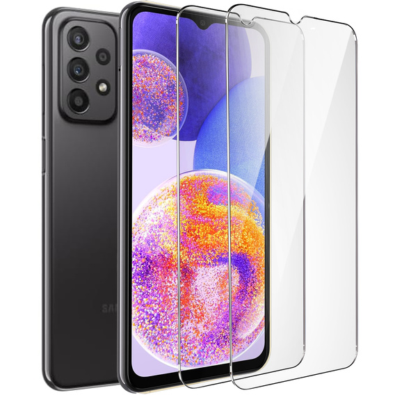 2x Szkło Hartowane do Samsung Galaxy A23 4G/5G, ERBORD 9H Hard Glass, szybka