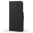 Case for iPhone 16 Pro Max, ERBORD Vintage, wallet with flap, black