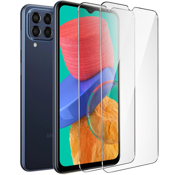 2x Szkło Hartowane do Samsung Galaxy M33/A12/M12, ERBORD 9H Hard Glass, szybka