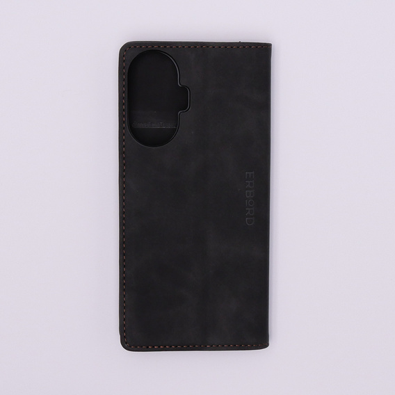 Case for Realme C55, ERBORD Vintage, wallet with flap, black