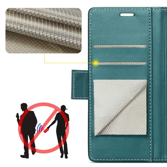 ERBORD Glossy Litchi wallet with flap for Motorola Edge 60 Pro