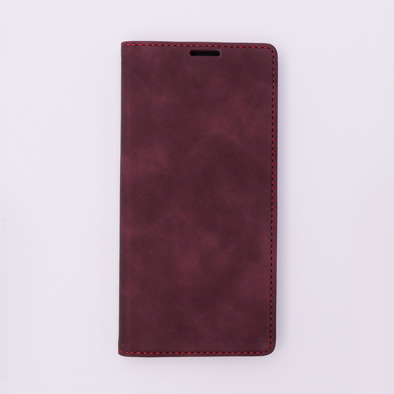 Etui do Oppo A78 5G, ERBORD Vintage portfel z klapką, czerwone