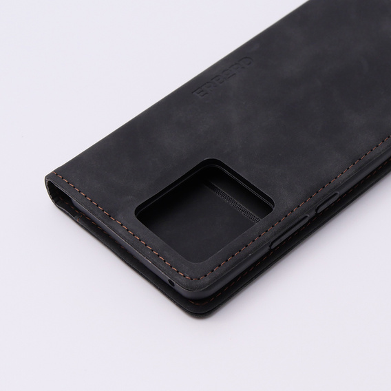 Case for Motorola Edge 40, ERBORD Vintage, wallet with flap, black