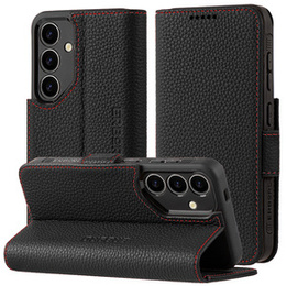 Leather case for Samsung Galaxy S24, ERBORD LeatherWallet, black