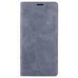 Case for Samsung Galaxy A54, ERBORD Vintage, wallet with flap, grey
