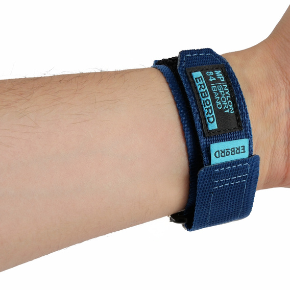 Pasek Nylonowy ERBORD MP84 Quickfit do Garmin Fenix 5X/6X/6X PRO/7X, Niebieski, Rozmiar S/M
