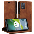 Etui do Motorola Moto E13 4G, ERBORD Vintage portfel z klapką, brązowe
