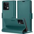Case for Xiaomi Redmi Note 13 Pro 4G / Xiaomi Redmi Note 14S / Xiaomi Poco M6 Pro 4G, ERBORD Glossy Litchi, wallet with flap, green