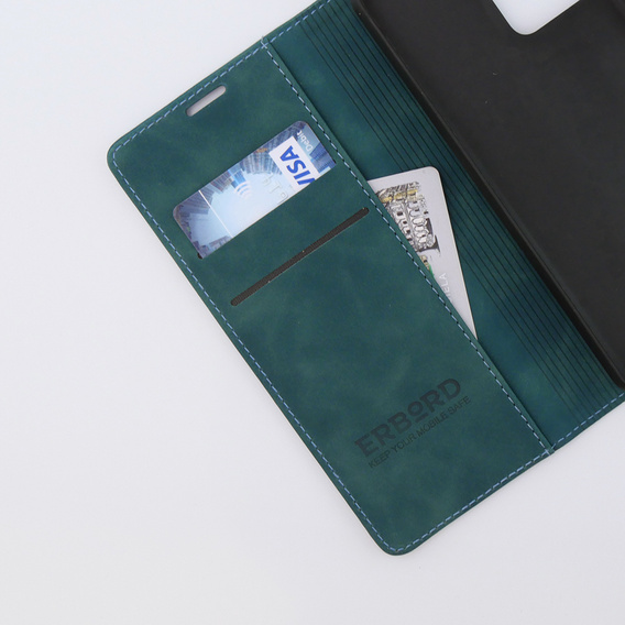 Etui do Xiaomi Redmi Note 12 5G / Poco X5 5G, ERBORD Vintage portfel z klapką, niebieskie