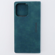 Case for iPhone 15 Pro, ERBORD Vintage, wallet with flap, blue