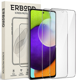 2x Tempered Glass for Samsung Galaxy A52 / A52s, ERBORD 9H Hard Glass for phone screen