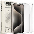 2x Szkło Hartowane do iPhone 15 Pro Max, ERBORD 9H Hard Glass, szybka