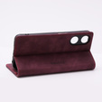 Case for Oppo A78 5G, ERBORD Vintage, wallet with flap, red