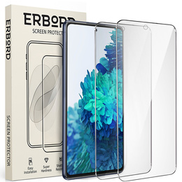 2x Tempered Glass for Samsung Galaxy S20 FE, ERBORD 9H Hard Glass for phone screen