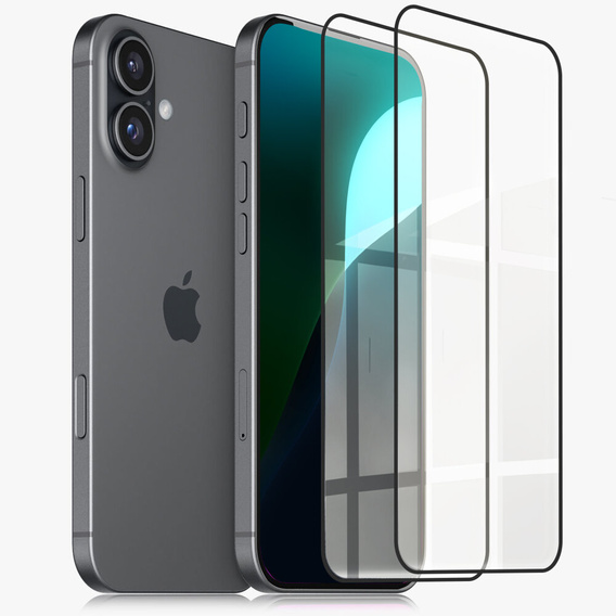 2x Tempered Glass ERBORD 3D for iPhone 16 full display