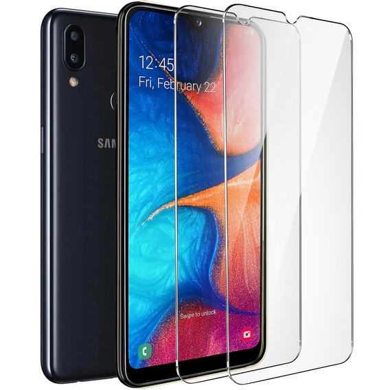 2x Szkło Hartowane do Samsung Galaxy A20E, ERBORD 9H Hard Glass, szybka