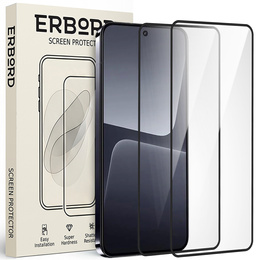 2x Tempered Glass for Xiaomi 13 Pro, ERBORD 3D full display