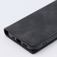 Case for iPhone 15, ERBORD Vintage, wallet with flap, black