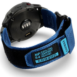 Pasek Nylonowy ERBORD MP84 do zegarków Garmin Quickfit 26mm, Niebieski, Rozmiar M/L