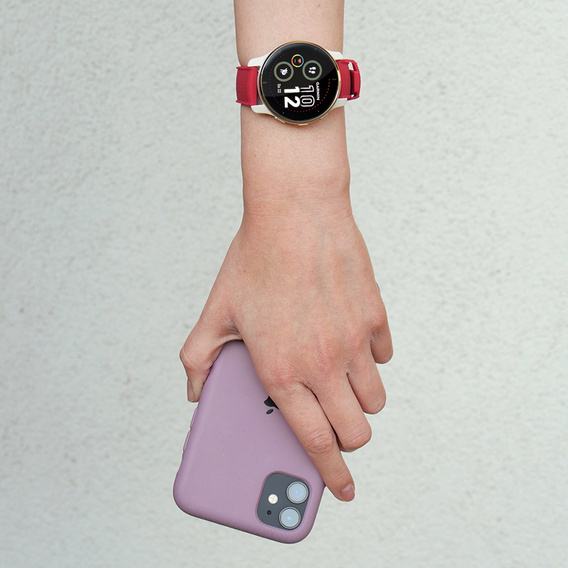 Pasek Silikonowy ERBORD Uniwersalny 20mm, Tropic, czerwony / czarna klamra