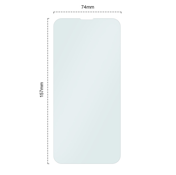 2x Tempered Glass for iPhone 14 Plus, ERBORD 9H Hard Glass for phone screen