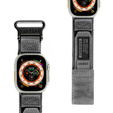 Pasek Nylonowy ERBORD MP84 do Apple Watch 1/2/3/4/5/6/7/8/9/10/11/SE Ultra 1/2/3 42/44/45/46/49mm, Szary