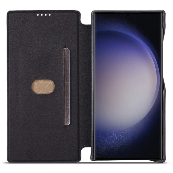 Flip case for Samsung Galaxy S23 Ultra, ERBORD Retro, black
