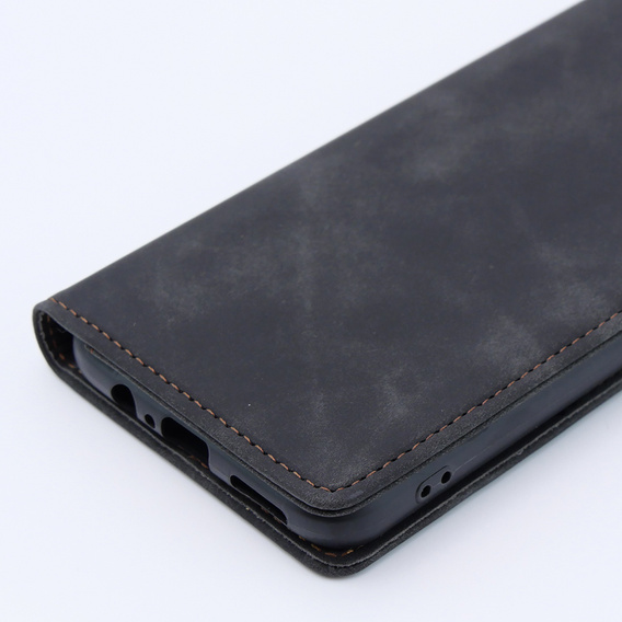 Etui do Motorola Moto G53, ERBORD Vintage portfel z klapką, czarne