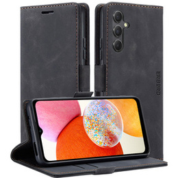 Etui do Samsung Galaxy A14 4G/5G, ERBORD Vintage portfel z klapką, czarne