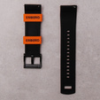 ERBORD Universal Silicone Strap 22mm, Dual Color, orange / black / black buckle