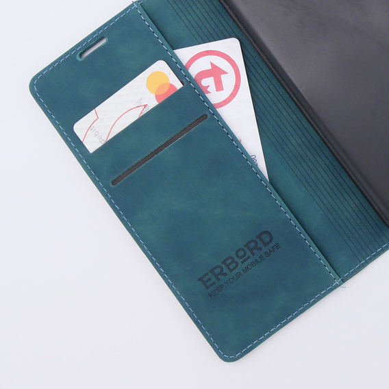 Etui do Xiaomi 13 lite, ERBORD Vintage portfel z klapką, niebieskie