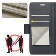 Case for Xiaomi Redmi Note 13 Pro 5G, ERBORD Glossy Litchi, wallet with flap, black